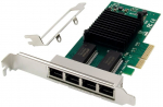 MicroConnect Network Card PCIe x4 I350-T4 Quad-1GbE RJ45