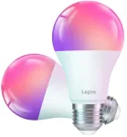 LEPRO B1-EU-2 Smart LED E27 Wi-Fi Light Bulb, 2-Pack