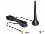 GSM quadband antenna SMA 2 dBi omnidirectional with magnetic fixed with stand black outdoor