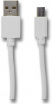 2GO USB Lade-Datenkabel USB-A - Micro-USB 1m Nylon wei&szlig;
