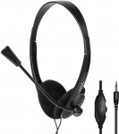 LogiLink Stereo Headset with Boom Mic, 3.5mm Jack, Eco-Box