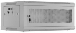 WALL-HUNG RACK CABINET 19" 4U 600X450 GREY PERFORATED DOOR LANBERG (FLAT PACK)
