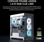 Corsair FRAME 4500X LX-R RGB Mid-Tower E-ATX PC Case - White