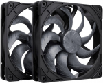 Noctua NF-A14x25 G2 PWM Sx2-PP chromax.black fan, LCP, black, 140mm, 2-pack