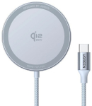 UGREEN MagFlow Grey USB Wireless Smartphone Car Charger