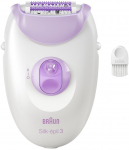 Braun Epilator | SE3-000 Silk &eacute;pil 3 | Number of power levels 2 | White/Purple