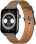 COLMI C28 Smartwatch &ndash; Black + Brown Leather Strap