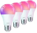 LEPRO B1-EU-4 E27 Smart Wi-Fi LED Bulbs, 4-Pack