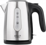 Adler AD 1273 electric kettle 1 L 1200 W Black, Hazelnut, Stainless steel