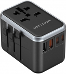 Vention FJFB0 GaN 2xUSB-C 2xUSB-A Universal Travel Adapter 65W (black)