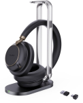 Yealink BH76 Plus UC with Charging Station (black, Over-Ear, On-Ear, Teams-certified, Bluetooth Dongle)