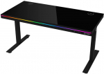 LORGAR dual-motor sit/stand adjustable gaming desk with wireless charger