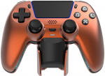 Deltaco wireless controller with charging station orange PS5
