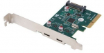 Lanberg Network card PCI EXPRESS X1 -> 2X USB-C 3.2 GEN 2X1 led low profile