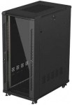 Lanberg 19-inch 27U floor-standing rack cabinet, 600x1000, glass door, (flat-pack), black