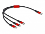 DELOCK USB-C Ladekabel<LightningMicroUSB-C 30cm SWrot