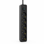 INCA IPW-44SY3 5-Socket Power Strip with LED, 3.0m, Black