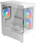 AeroCool Viewport Mini V2 ARGB case, white, tempered glass x2