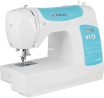 Singer C5205-TQ sewing machine, 80 stitches, 1 buttonhole, white/turquoise