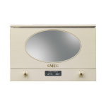 Mikrolaineahi Smeg Colonial, integreeritav, 22 l, 1200/850 W, kreem/messing