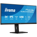 iiyama ProLite XUB3493WQSU-B6 computer monitor 86.4 cm (34") 3440 x 1440 pixels UltraWide Quad HD LED Black