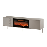 Cama RTV cabinet EF + fireplace black TRESSE 180x40x54.5 cashmere matt