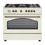 Ravanson Retro KWGE&ndash;90ARC gas and electric cooker (cream)