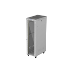 19" 42U 600 &times; 1000 GREY FLOOR-STANDING RACK CABINET WITH GLASS DOOR AND LCD, LANBERG (FLAT PACK)