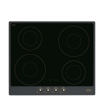 Pliidiplaat Smeg Cortina, 4 x induktsioon, 60 cm, antratsiit/messing