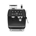 Espresso kohvimasin kohviveskiga Smeg, 50`ndate stiil, matt must