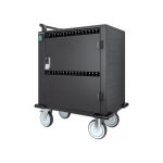 Manhattan iPad to 13", MacBook Air to 13" & Chromebook to 14" 32-bay Charging Trolley/Cart via USB-C, Also other tablets/smartph