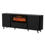 Cama Volare chest of drawers 200 x 39 x 75 cm black + fireplace