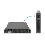 DIGITUS OnLine UPS, rack/tower, 3000VA, 3000W, LCD, 8 x C13, 1 x C19, RS-232, USB, SNMP card (optional), relay card (optional) D