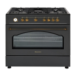 Ravanson Retro KWGE&ndash;90AR gas and electric cooker (black)