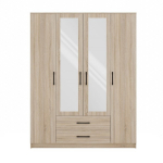 Topeshop ROMANA 160 SON bedroom wardrobe/closet 11 shelves 4 door(s) Oak