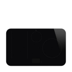 Pliidiplaat Smeg Isola, 4 x induktsioon, flexi-tsoon, 80 cm, Autovent, faasitud, must