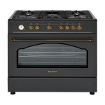 Ravanson Retro KWGE&ndash;90AR gas and electric cooker (black)
