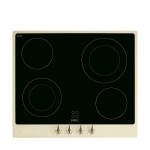 Pliidiplaat Smeg Colonial, 4 x Hilight, 60 cm, must, raam kreem