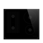 Pliidiplaat Smeg Musa, 4 x induktsioon, 60 cm, Autovent, l&otilde;igatud serv, must