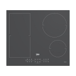Pliidiplaat Beko, 4 x Induktsioon, 60 cm, tumehall, l&otilde;igatud serv