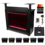 DNA Professional DJ BOOTH BK - DJ booth with illuminated RGB LED panel (black)