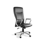 Adella C239 office chair, genuine leather HL-4, black