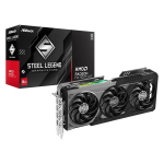 ASRock AMD Radeon&trade; RX 9070 XT Steel Legend Dark 16GB graphics card