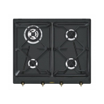 Pliidiplaat Smeg Colonial, 4 x gaas, 60 cm, antratsiit/messing
