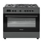 Ravanson KWGE-K90 Cheff Modern Black gas and electric cooker (black)