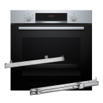 BOSCH HBA514BS3 oven + BOSCH HEZ538000 single-level telescopic runners