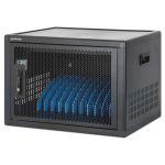 Manhattan Laptop Charging Cabinet Desktop (or trolley) via USB-C 65W 16" 12-bay, Suitable for USB-C laptops (to 16"), iPads, Mac