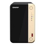QNAP TS-264 NAS Tower Intel&reg; Celeron&reg; N5095 8 GB 0 TB QNAP QTS Black, Gold