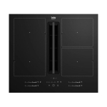 &Otilde;hupuhastiga pliidiplaat Beko, 4 x induktsioon, 60 cm, 620 m3/h, must