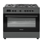 Ravanson KWGE-K90 Cheff Modern Black gas and electric cooker (black)